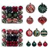 Catzon 48 Pcs Christmas Balls Ornaments Shatterproof for Xmas Tree Wreath-Red Green