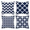 Home Décor Hamptons Cushion Covers 4pcs Pack (Navy Blue)