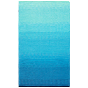 Fab Habitat 180x270cm Blue Big Sur Modern Recycled Plastic Outdoor Rug