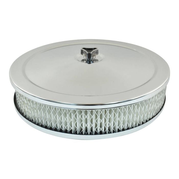 9" X 2" Air Cleaner Kit Chrome to Suit 2-5/8" Neck Carburettor suits 2 Barrel