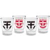 AFL Shot Glass Set of 4 - St Kilda Saints  - 50ml