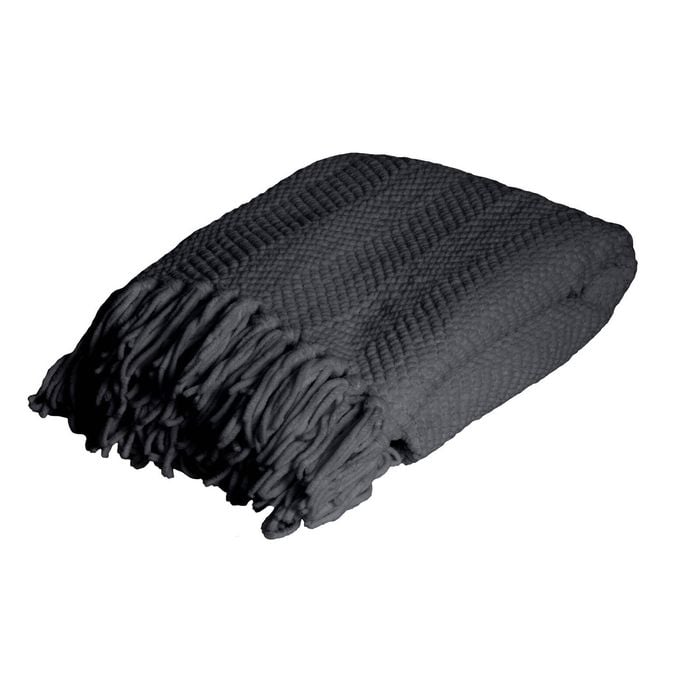 J.Elliot Louie Throw Rug Charcoal 125 x 150 cm