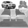 6D Diamond Car Floor Mats for Mitsubishi ASX 2010-2025-Full Set-Grey-Outback GT