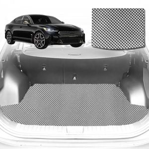 6D Diamond Car Boot Mat for Kia Stinger CK2017-Current-Sedan-Cargo Mat-Grey-Outback GT