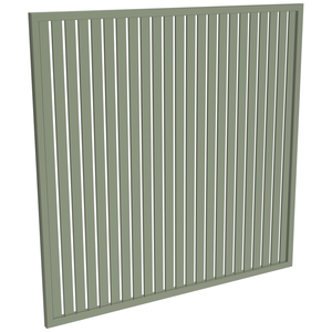 ProtectorAl 1001-2000W X 1001-2000H Pale Eucalypt Aluminium Welded Slat Panel Vertical 18mm Gap
