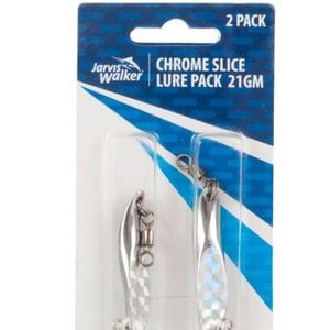 2 Pack of Jarvis Walker 21gm Chrome Slice Metal Lures