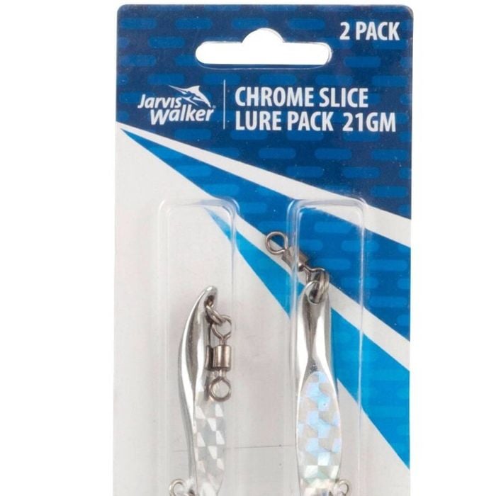 2 Pack of Jarvis Walker 21gm Chrome Slice Metal Lures