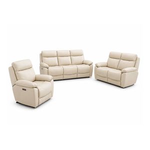 3+2+1 Seater Top Grain Leather Electric Recliner Sofa set