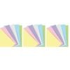 3x 60pc Filofax Pocket Notebook Paper Refill Coloured Stationery Pastel Dotted