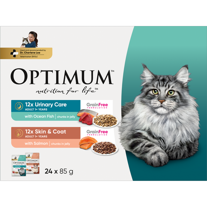 Optimum 85g Adult Cat Wet Food - 24 Pack