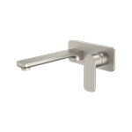 Caroma Brushed Nickel Luna Wall Basin/Bath Mixer WELS 6 Star 4.5L/min