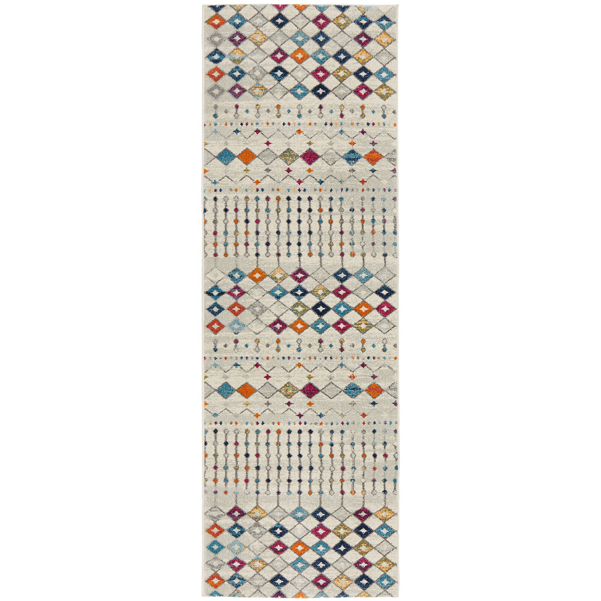 Ama 356 Multi 400x80cm Runner - Large Pet Friendly Power Loomed Rug ...