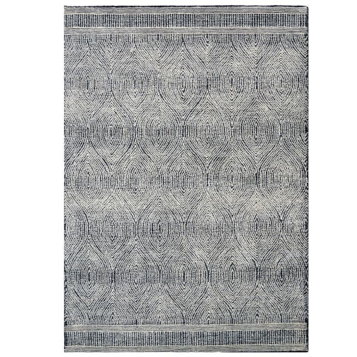 Designer Handmade Wool Rug-Maya6262-Charcoal-160x230cm
