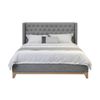 Skandinav Queen Bed Frame Buttoned Head Storm Grey