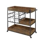 Particleboard 3 Tier Bar Cart Trolley