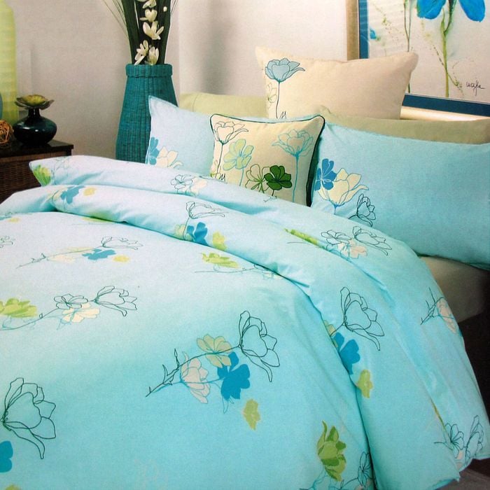 Bloomington Lucinda Blue Quilt Cover Set King 245 x 210 cm