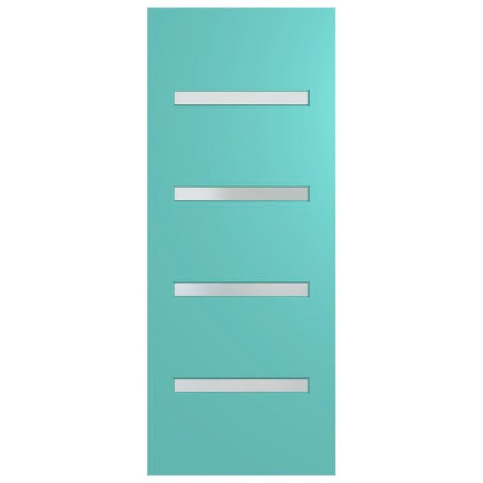 Hume Doors 1980 x 810 x 40mm Verve 4 Entrance Door Glazed Clear - 810mm Glazed Clear