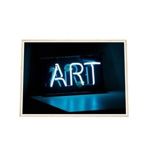 Galrie Stunning Neon Art Skateboarding Photograph by Victor Erixon, Wood Frame, A1 60 x 84cm (23 x 33inch)