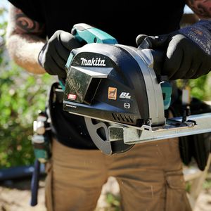 Makita branded product in use in yard