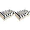 2PK LVD Cafe MDF/Glass 23cm Tea Box Kitchen Coffee/Teabags Organiser Large