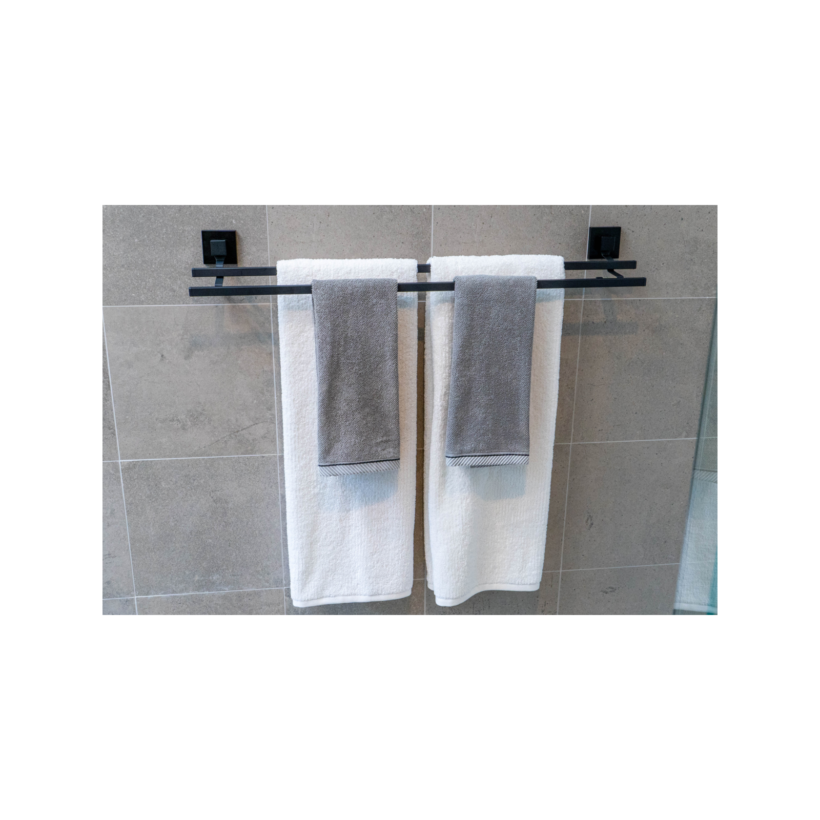 Suction double towel rail sale