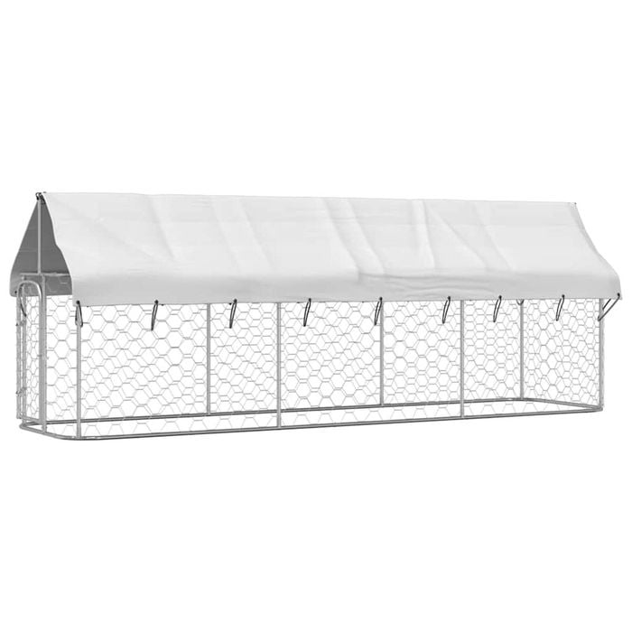 vidaXL Outdoor Dog Kennel with Roof Pet Dog Cage Crate House Lockable Playpen