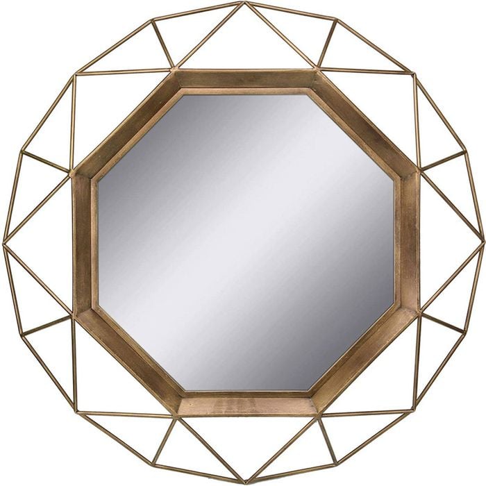 Best World 80cm X 80cm Gold Besty Luxury Round Mirror