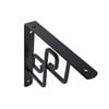 Carinya 150 x 150mm Black Square Scroll Stayed Bracket