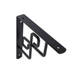 Carinya 150 x 150mm Black Square Scroll Stayed Bracket