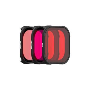 PolarPro 3-pack DiveMaster for HERO9/10/11/12/13 Black Protective Housing (Red/Magenta/Snorkel)