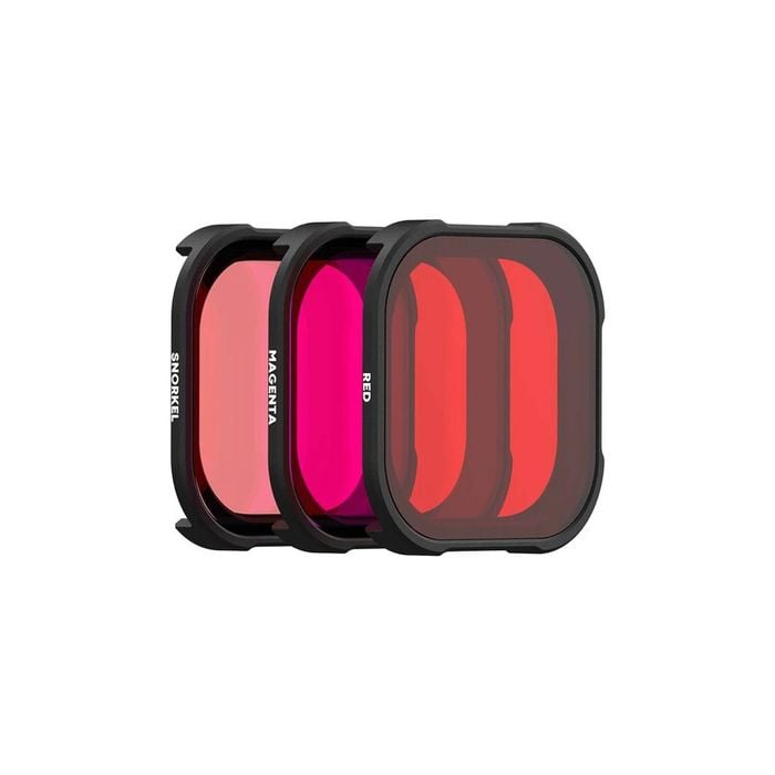 PolarPro 3-pack DiveMaster for HERO9/10/11/12/13 Black Protective Housing (Red/Magenta/Snorkel)