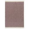 Loopsie-180cm X 120cm-hermosa Burgundy And Cream Checkered Washable Rug
