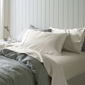 Accessorize 1000TC Cotton Sateen Sheet Set Cream Queen
