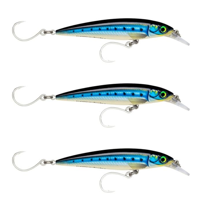3x Rapala 12cm Saltwater X Rap Long Cast Sink Minnow Fishing Lure -Blue Sardine
