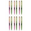 12pc Wicked Pen Set Ball Point Writing/drawing Home Stationery Pink/green