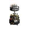 SOGA 2-Tier Round Rotating Spice Rack - Black