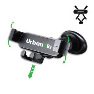 Urbanoki Air Vent Car Phone Holder Mount Strong Grip For Iphone Android - Black