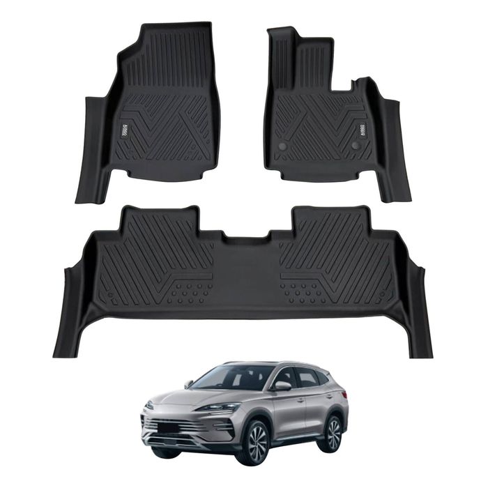 AUSGO Car Floor Mats for BYD SEALION 6 2024-Onwards All-Weather Floor Liners
