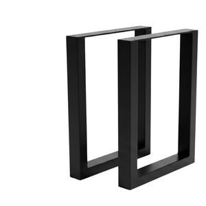 Box Shape Large Metal Table Legs - Set of 2