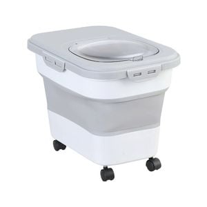 Yes4pets 22l Foldable Pets Dogs Puppy Food Storage Storer Container Wheels