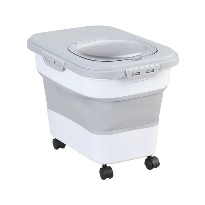 Yes4pets 22l Foldable Pets Dogs Puppy Food Storage Storer Container Wheels