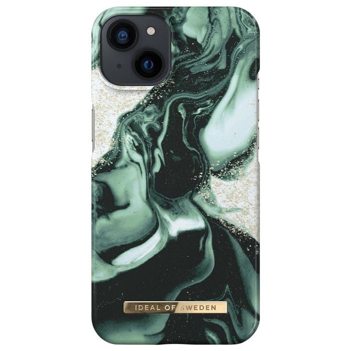 Ideal Of Sweden Fashion Case (suits Iphone 13) - Golden Olive Marble