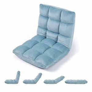 Costway Floor Chair 14Position Adjustable Lazy Sofa Chaise Lounge Blue