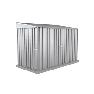 Absco Sheds 1.52 x 3.0 x 2.06m Zincalume Narrow Triple Door Garden Shed