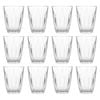 Argon Tableware 125ml Fluted Juice Glasses - Set Of 12 - Ribbed Fluted Glassware Tumblers Set Durable Soda Lime Glass