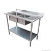 Modular Systems Double Sink Bench Left Handed 1500X600X900MM 1500-6-DSBL