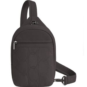 Travelon Runways Anti-Theft Small Sling Bag in Smoke
