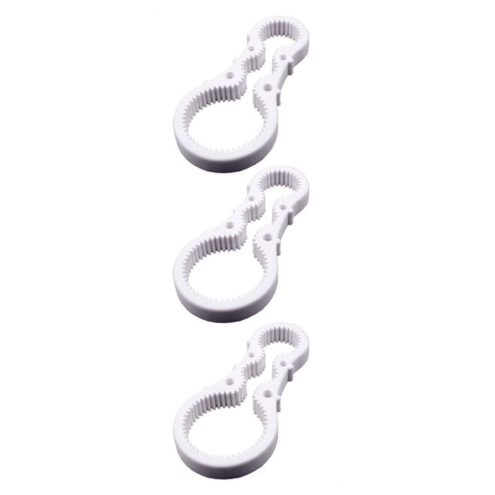 3PK Appetito Rubber Jar Lid Opener Home Kitchen Utensils White