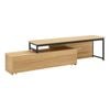 Sabina TV Entertainment Unit Extendable 1 Drawer Oak and Black