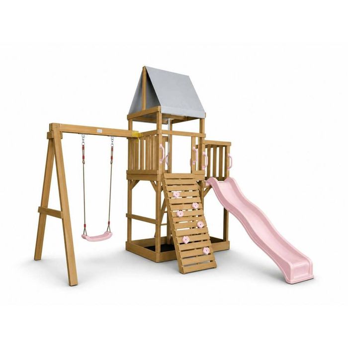 Georgia Swing Fort - Baby Pink Slide & Accessories